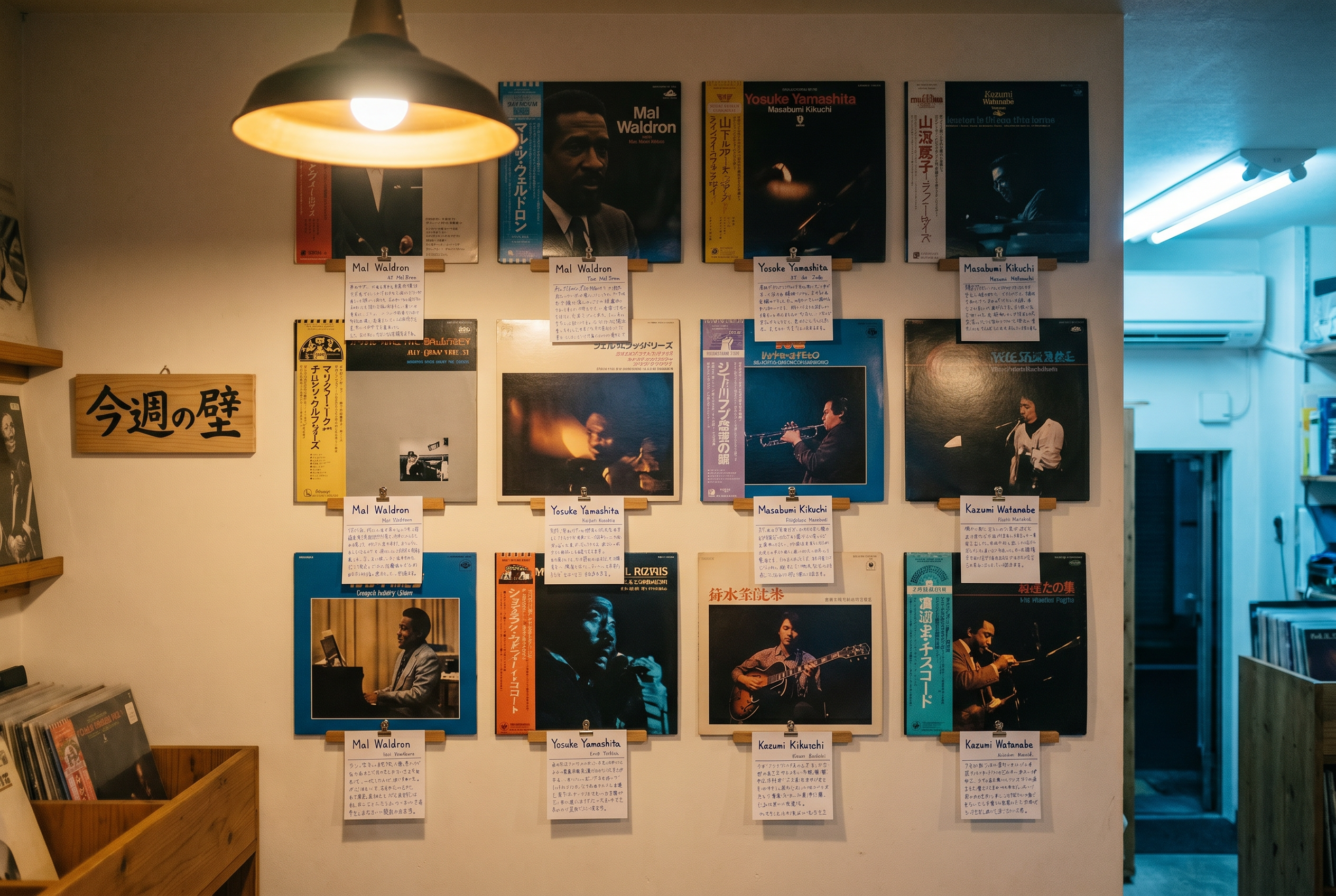 Twelve records, twelve handwritten cards