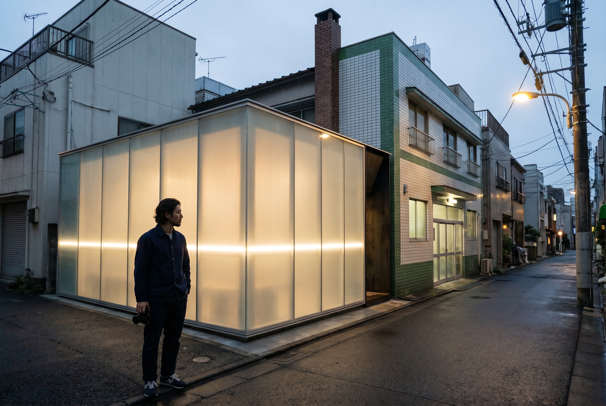 Sento extension, Akihabara back-streets, 2021